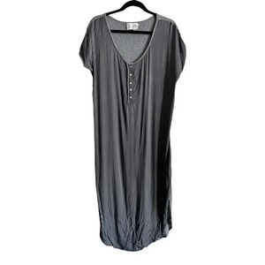 Saturday Sunday Gray 100% Viscose Maxi Dress Size Medium